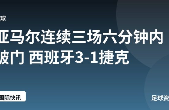 亚马尔连续三场六分钟内破门 西班牙3-1捷克